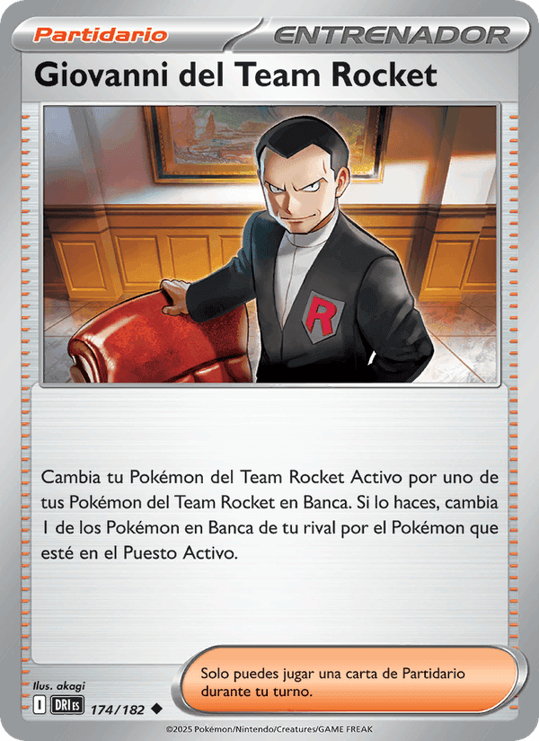 Giovanni del Team Rocket, carta 174 de Rivales Predestinados