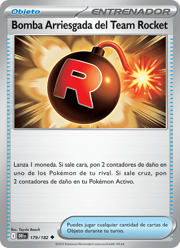 Bomba Arriesgada del Team Rocket, carta 179 de Rivales Predestinados