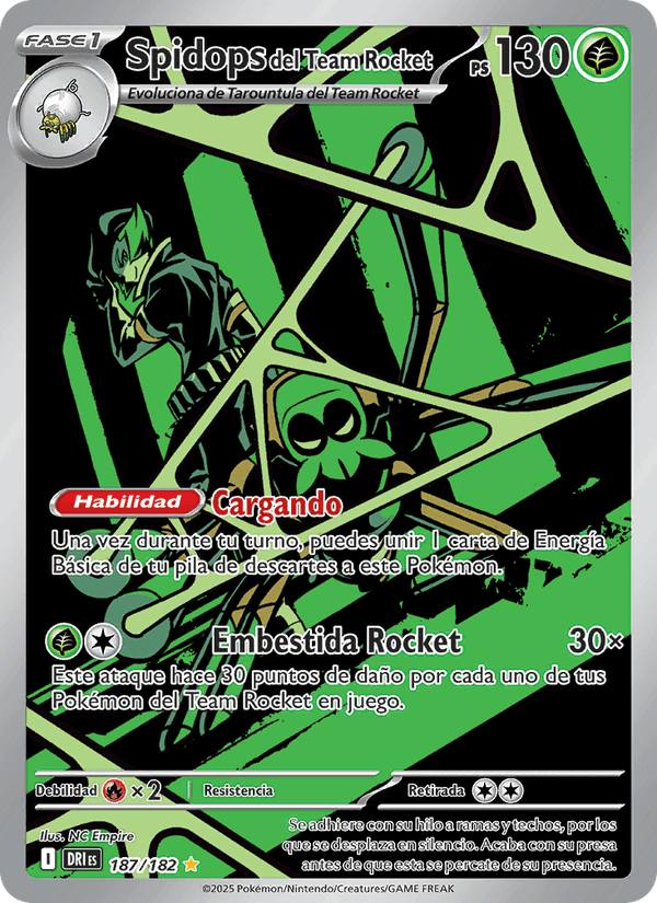Spidops del Team Rocket, card 187 from Rivales Predestinados