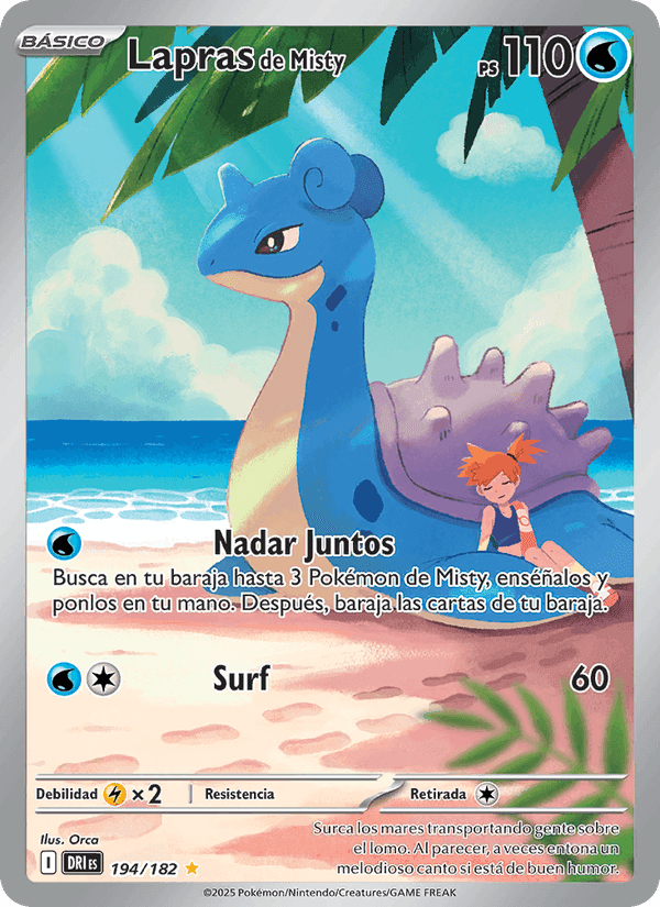 Lapras de Misty, carta 194 di Rivales Predestinados