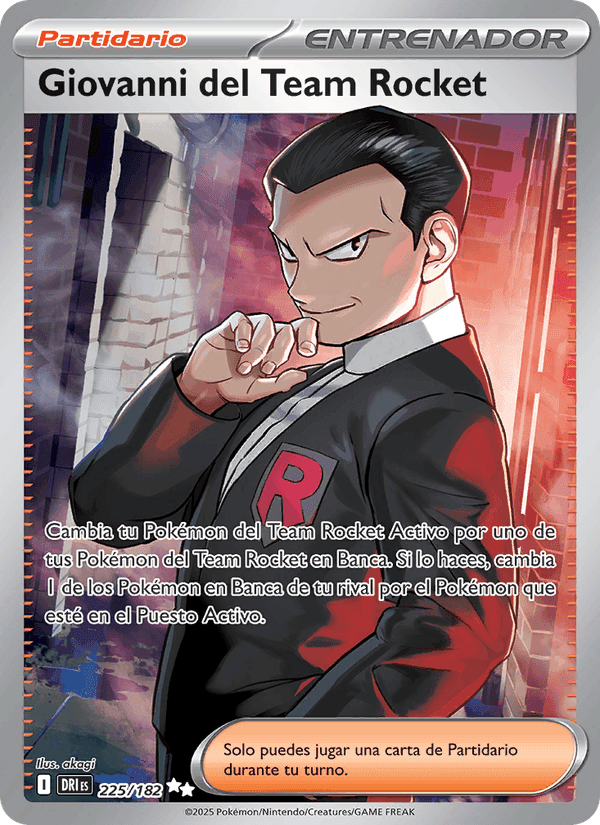 Giovanni del Team Rocket, carta 225 de Rivales Predestinados