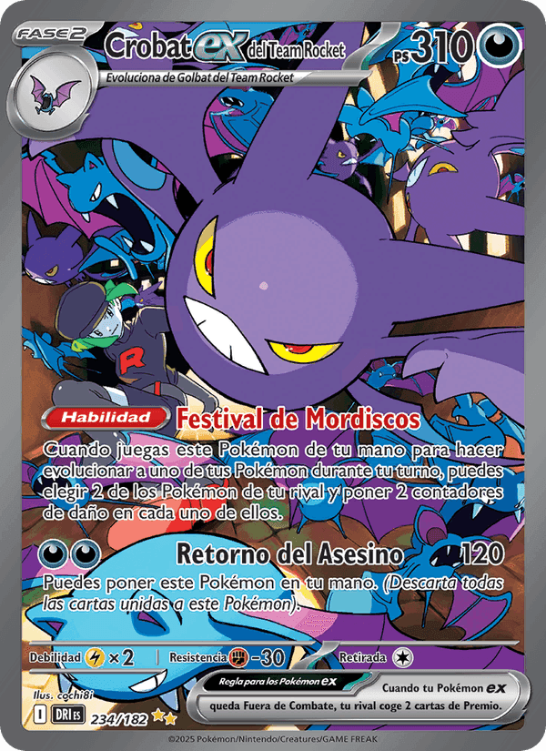 Crobat ex del Team Rocket, carta 234 di Rivales Predestinados