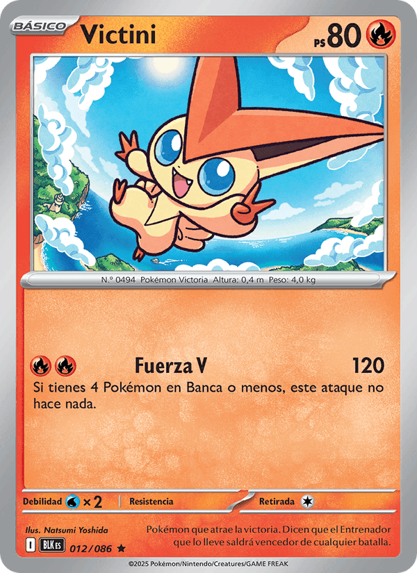 Victini, carta 012 de Fulgor Negro