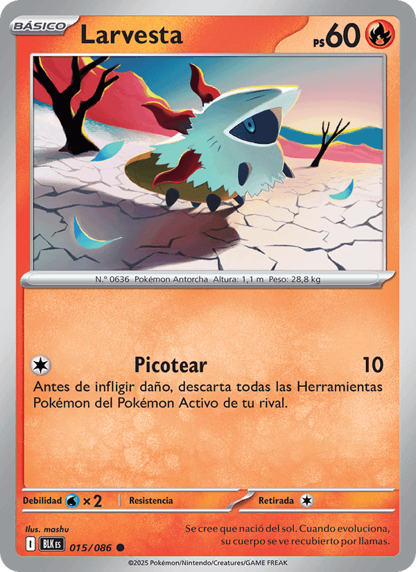 Larvesta, card 015 from Fulgor Negro