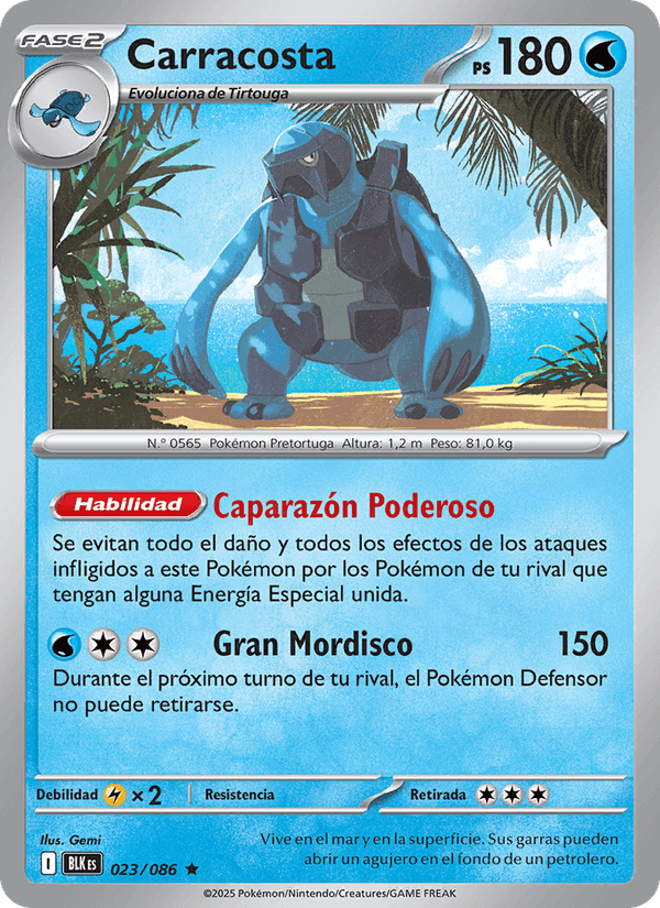 Carracosta, carta 023 de Fulgor Negro