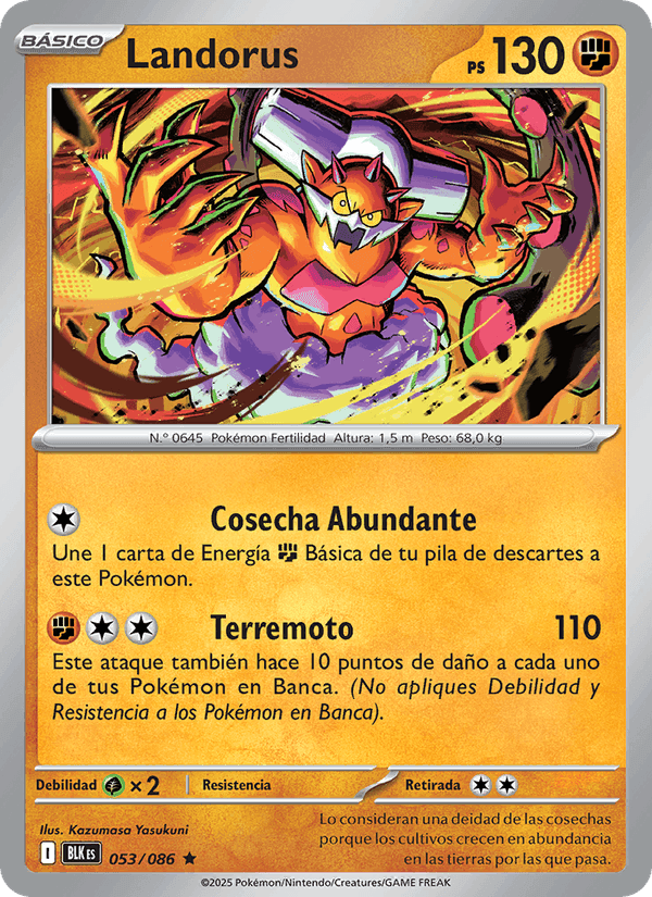 Landorus, carta 053 de Fulgor Negro