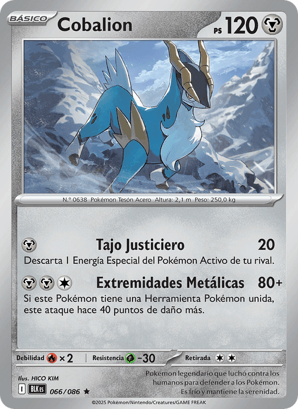 Cobalion, carta 066 de Fulgor Negro