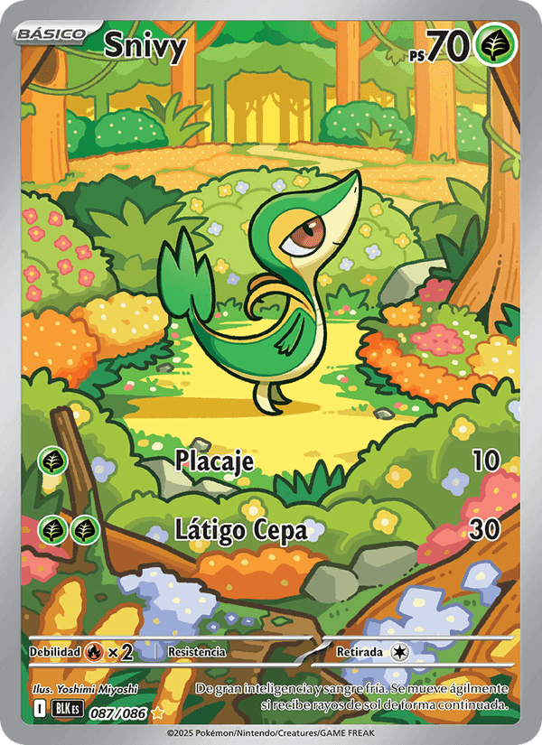 Snivy, carta 087 de Fulgor Negro