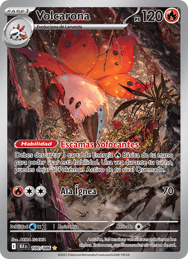 Volcarona, card 100 from Fulgor Negro