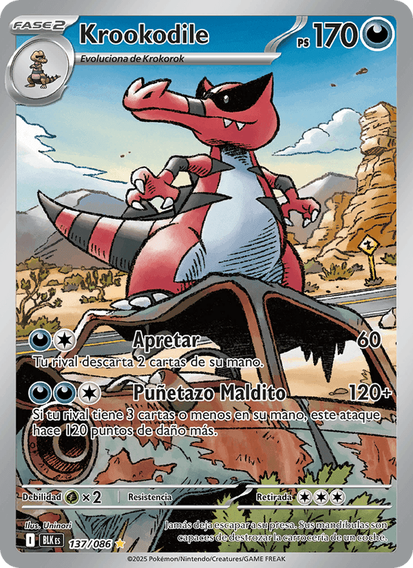 Krookodile, card 137 from Fulgor Negro