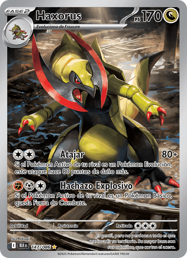Haxorus, carta 147 de Fulgor Negro