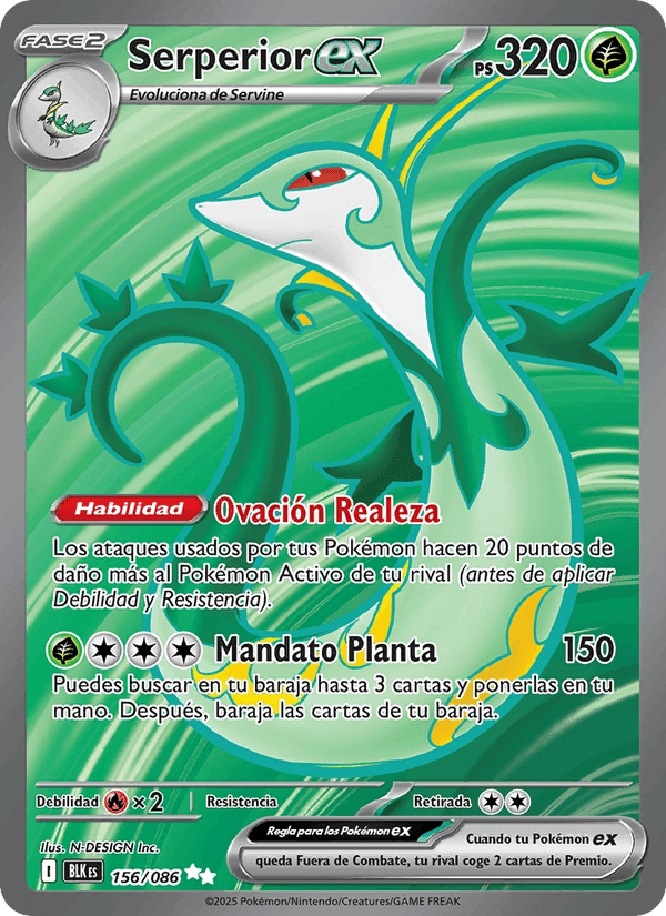Serperior ex, carta 156 de Fulgor Negro