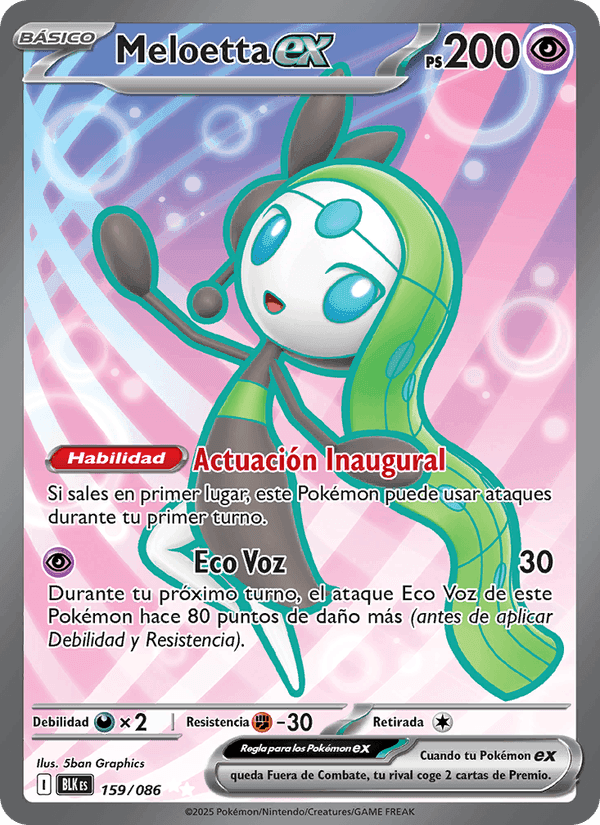 Meloetta ex, card 159 from Fulgor Negro