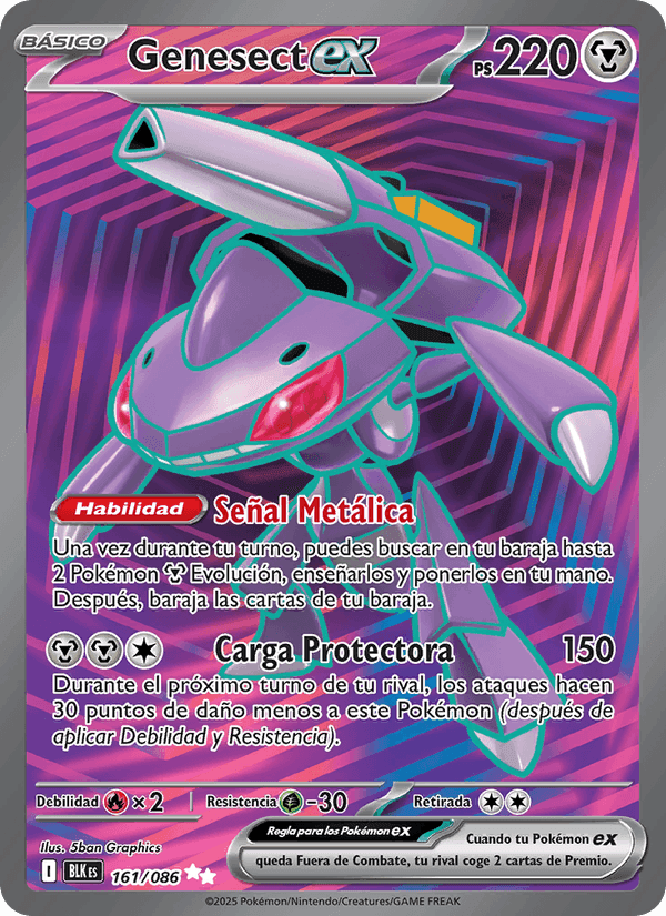 Genesect ex, card 161 from Fulgor Negro