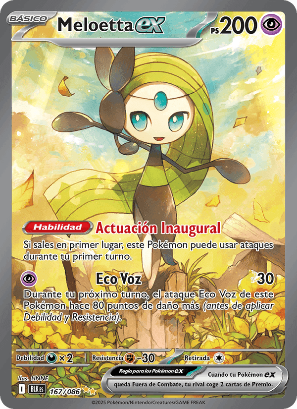 Meloetta ex, carte 167 de Fulgor Negro
