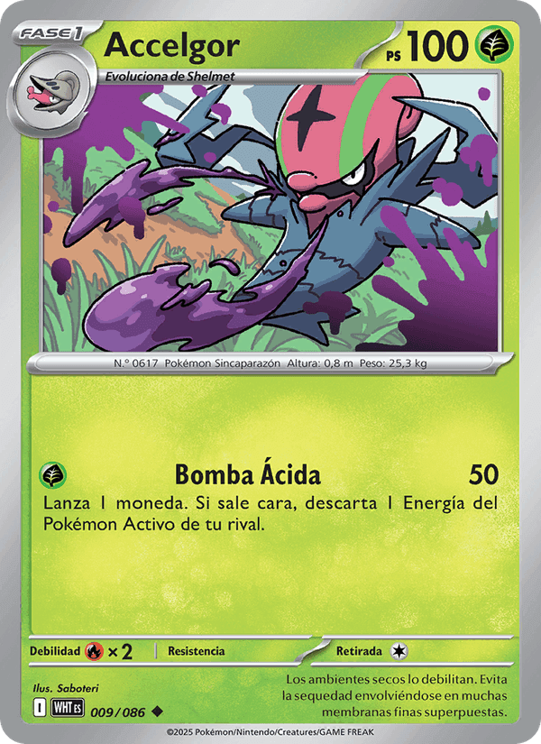 Accelgor, carte 009 de Llama Blanca