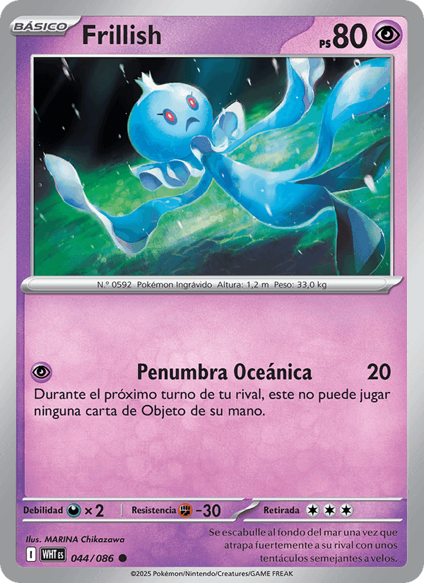 Frillish, carta 044 de Llama Blanca