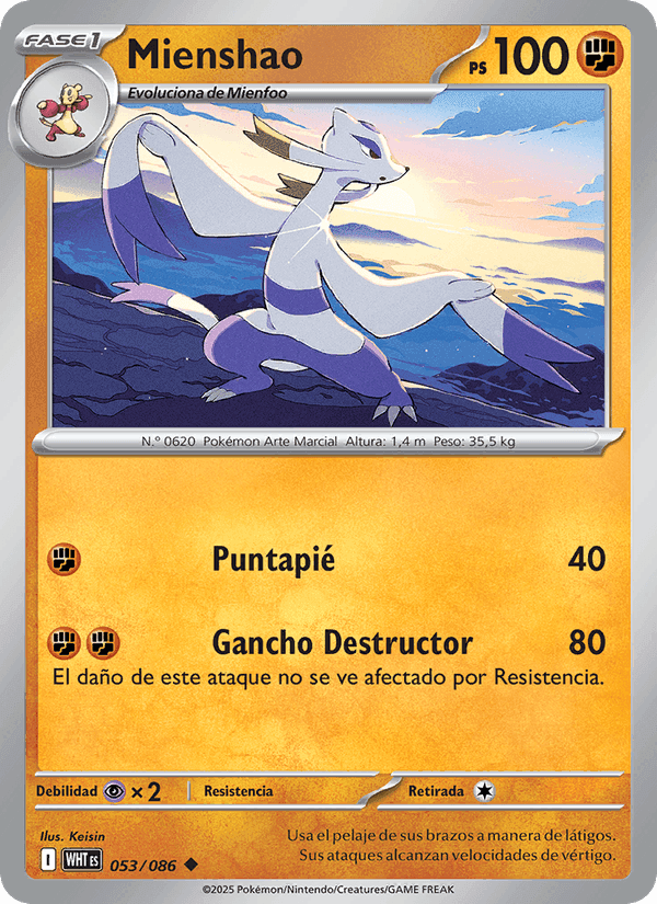 Mienshao, carta 053 di Llama Blanca
