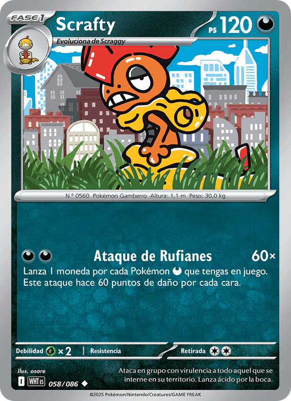 Scrafty, card 058 from Llama Blanca