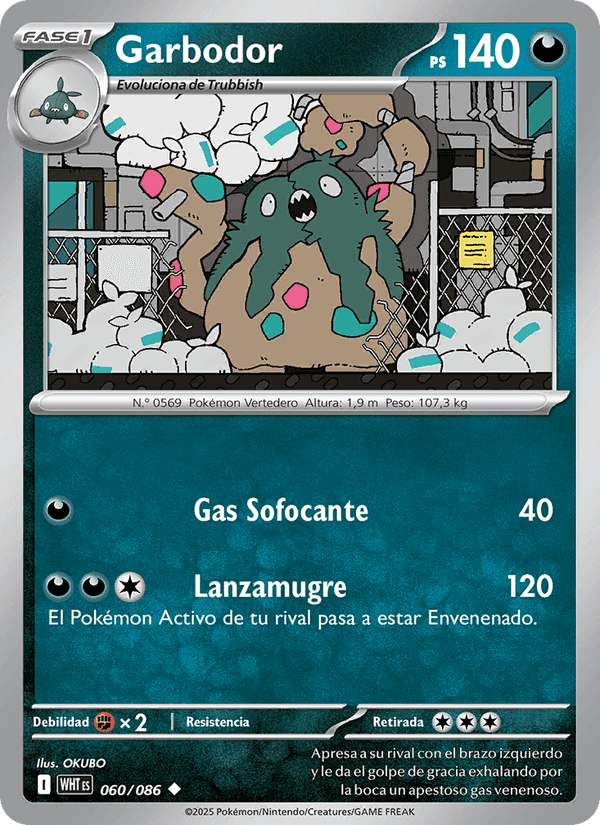 Garbodor, carte 060 de Llama Blanca