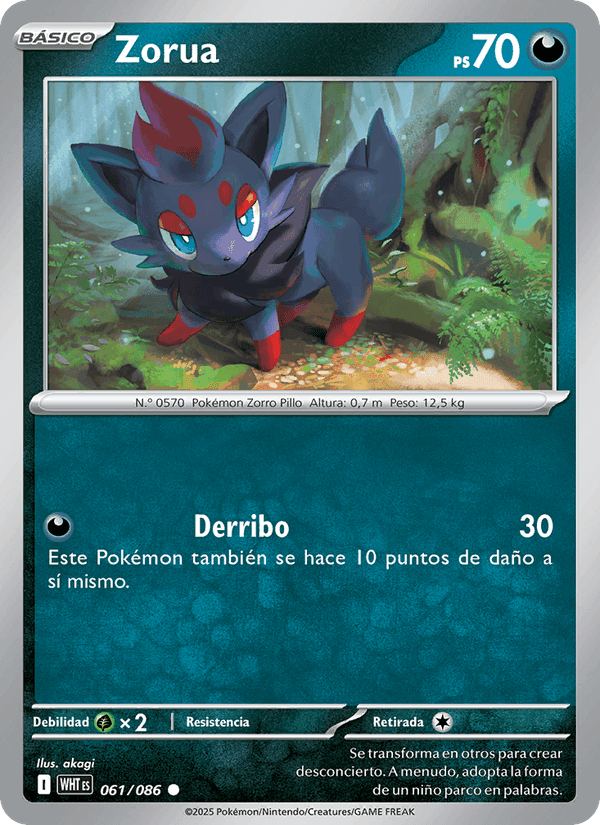 Zorua, carta 061 de Llama Blanca