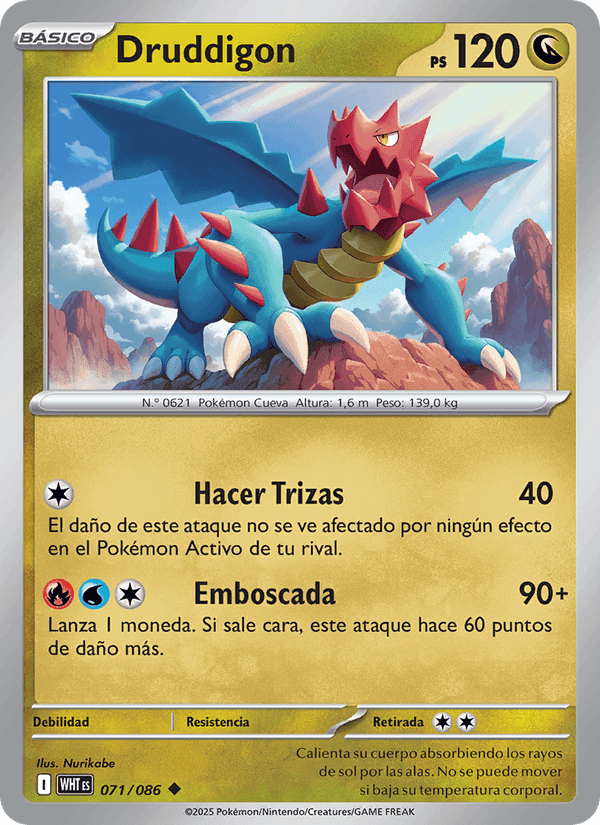 Druddigon, carta 071 de Llama Blanca
