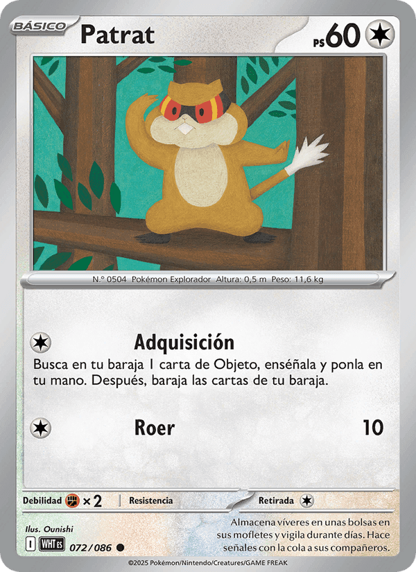Patrat, carta 072 di Llama Blanca