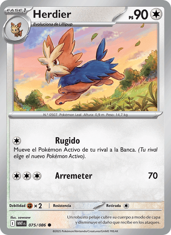 Herdier, card 075 from Llama Blanca