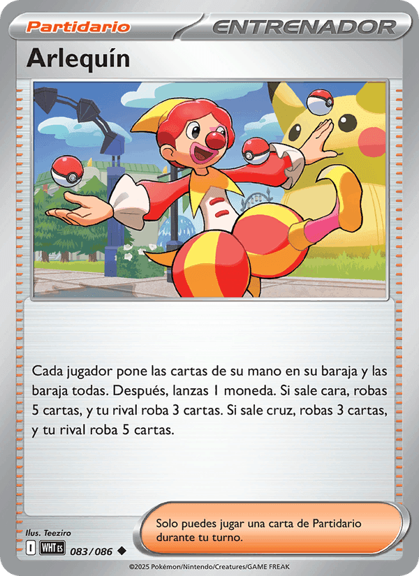 Arlequín, card 083 from Llama Blanca