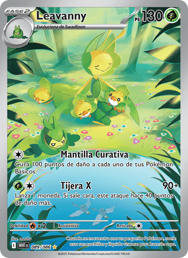 Leavanny, carte 089 de Llama Blanca