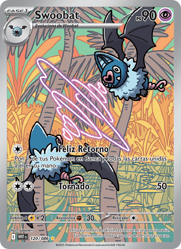 Swoobat, carta 120 de Llama Blanca