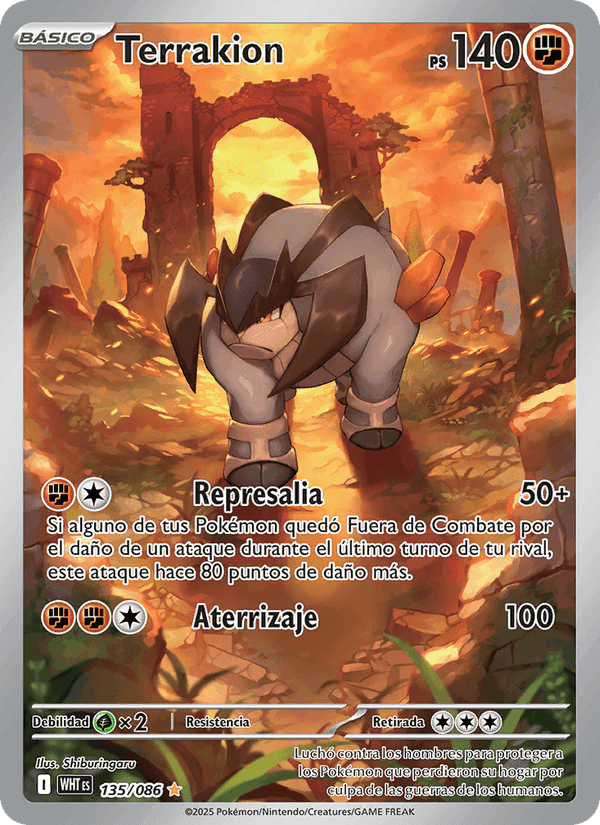 Terrakion, carta 135 di Llama Blanca