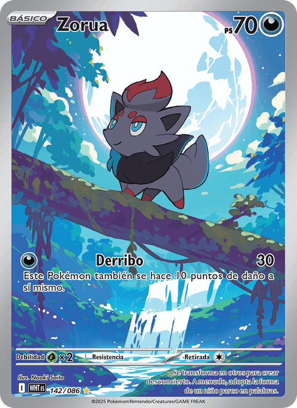 Zorua, card 142 from Llama Blanca