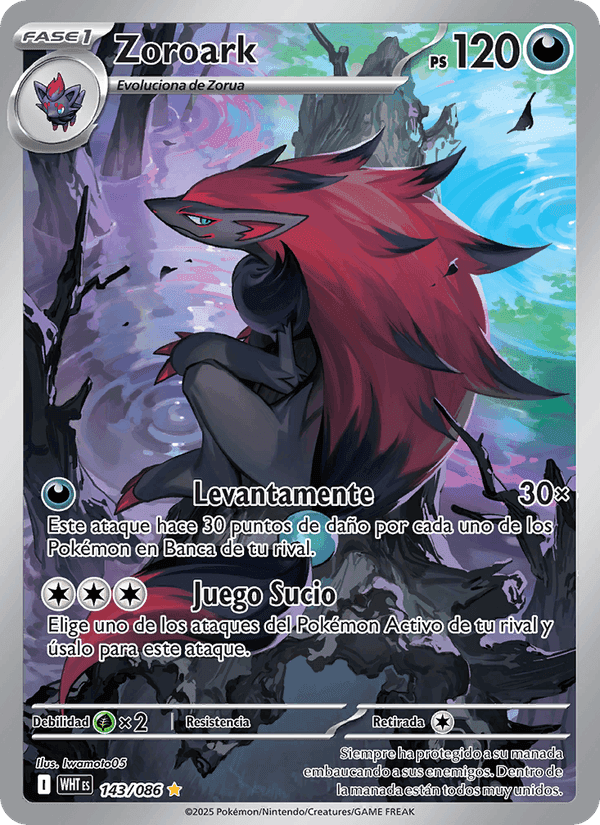 Zoroark, carta 143 di Llama Blanca