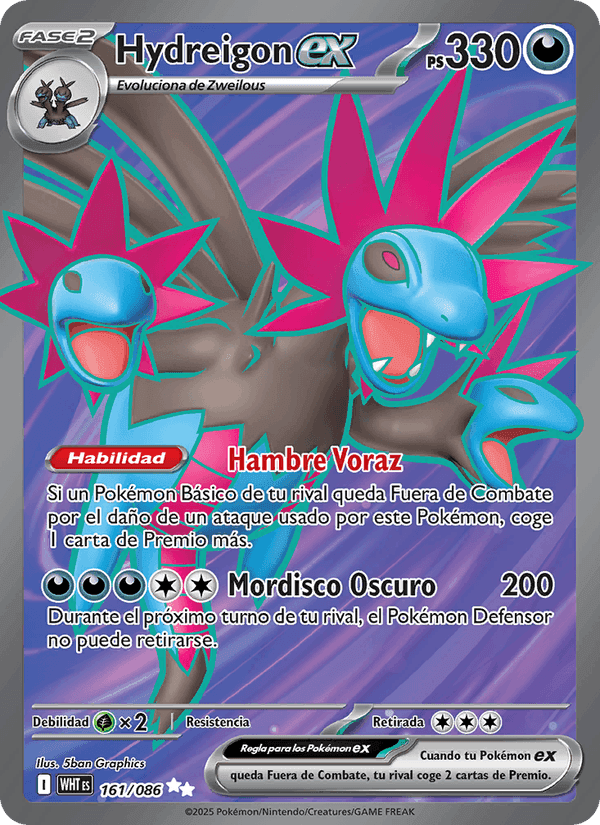 Hydreigon ex, carta 161 de Llama Blanca