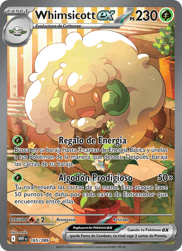 Whimsicott ex, carte 165 de Llama Blanca