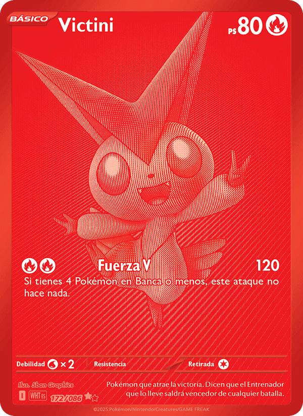 Victini, carta 172 de Llama Blanca