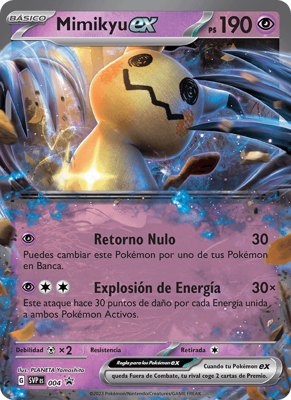 Mimikyu ex, carta 004 de SVP Black Star Promos
