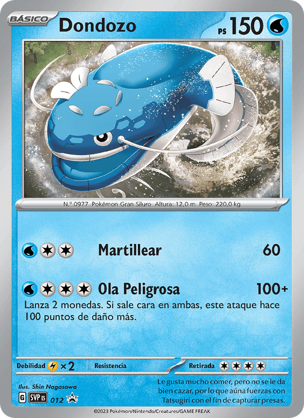 Dondozo, carte 012 de SVP Black Star Promos