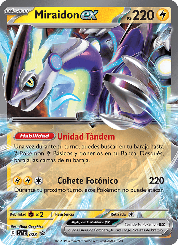 Miraidon ex, carte 028 de SVP Black Star Promos