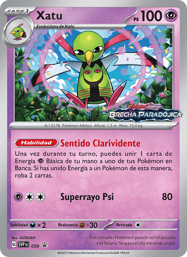 Xatu, carta 059 de SVP Black Star Promos