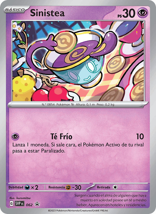 Sinistea, card 062 from SVP Black Star Promos