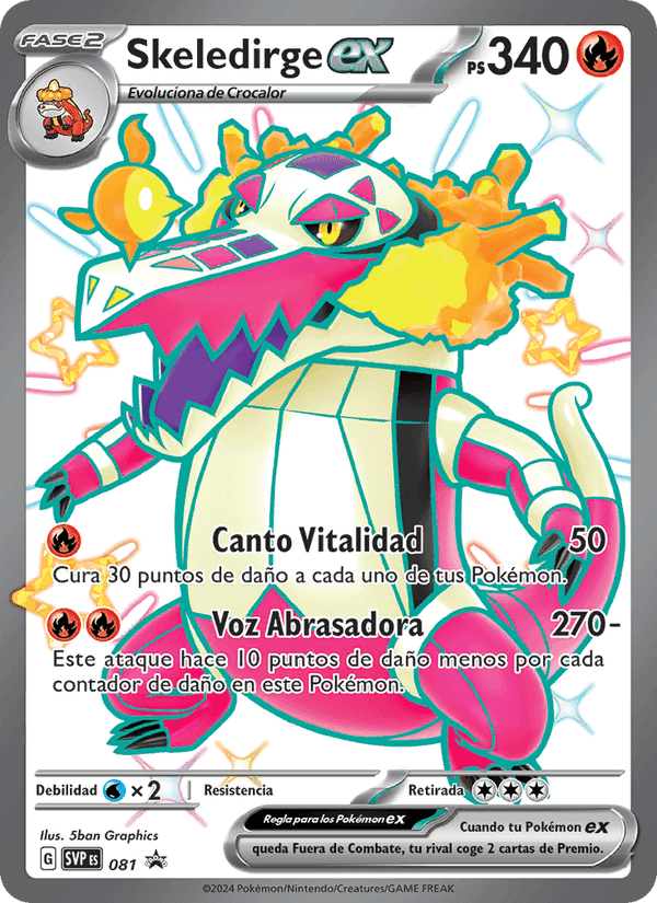 Skeledirge ex, carta 081 de SVP Black Star Promos