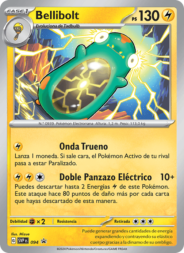 Bellibolt, carta 094 de SVP Black Star Promos