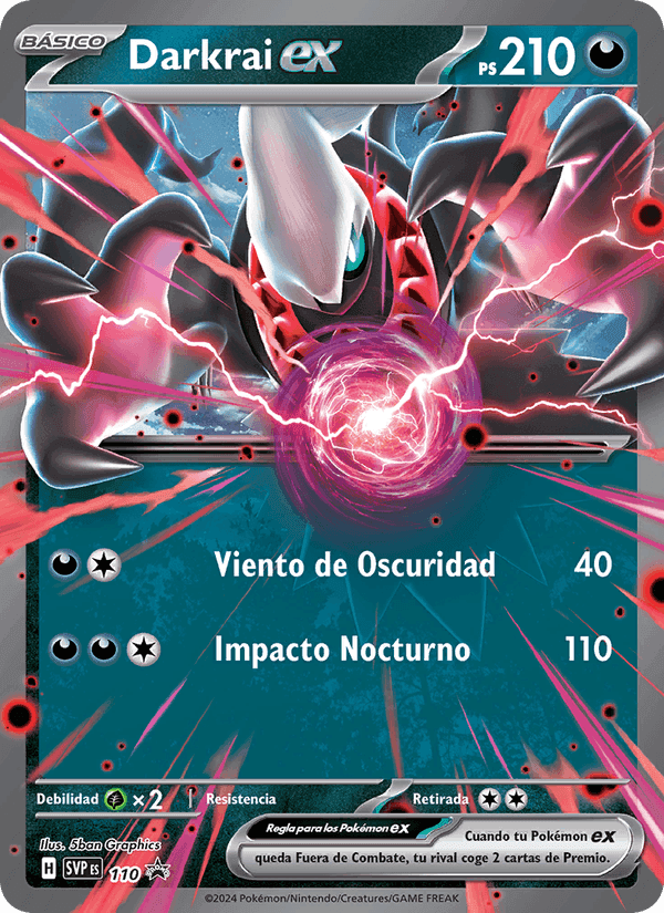 Darkrai ex, carta 110 de SVP Black Star Promos