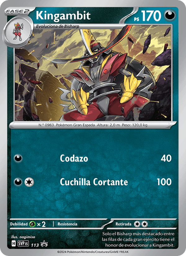 Kingambit, card 113 from SVP Black Star Promos
