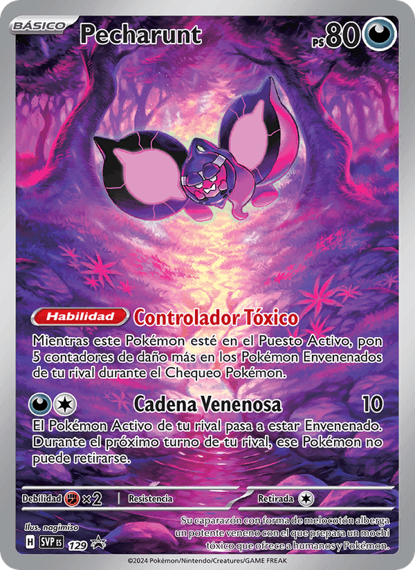 Pecharunt, carta 129 de SVP Black Star Promos
