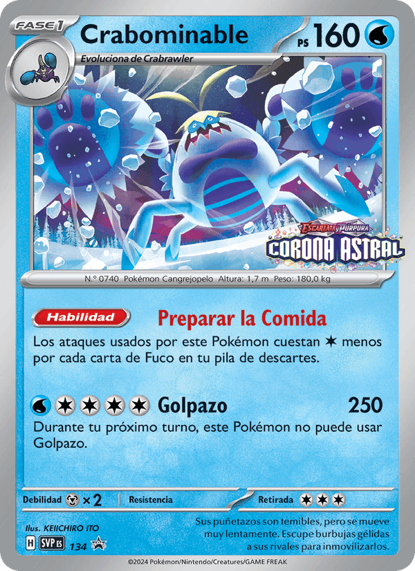 Crabominable, carta 134 de SVP Black Star Promos