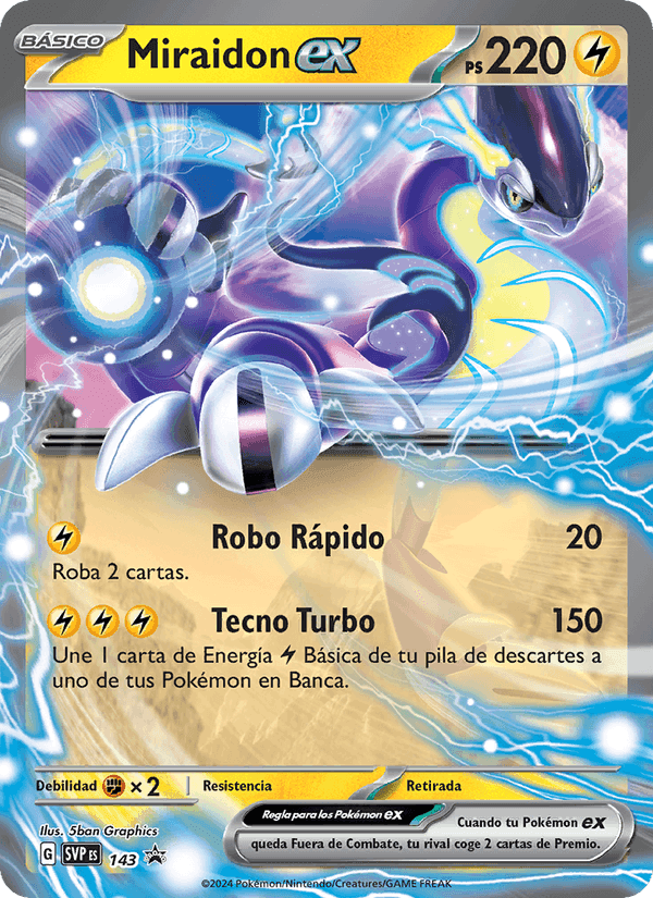 Miraidon ex, carta 143 de SVP Black Star Promos
