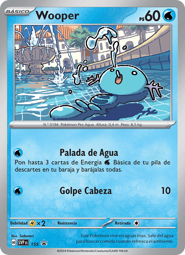 Wooper, carta 155 di SVP Black Star Promos